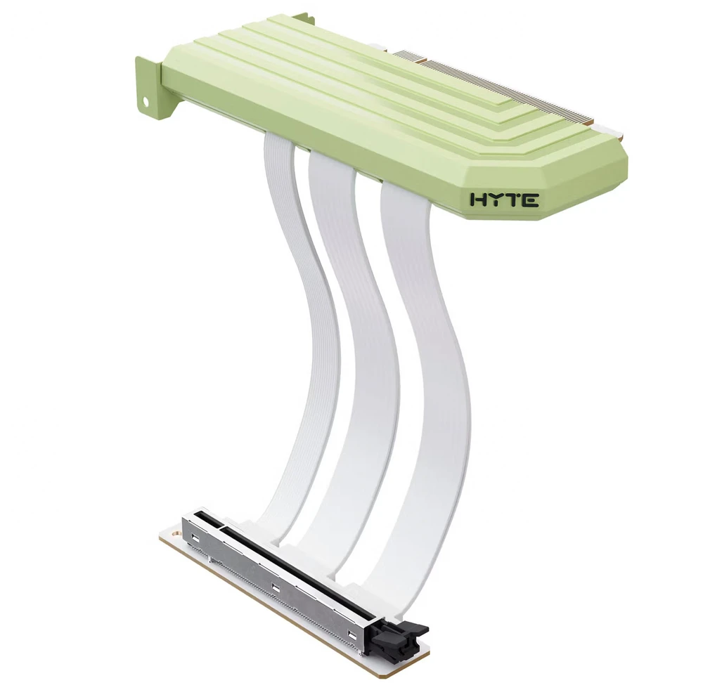 Vaizdo plokštė HYTE PCIE 5.0 Hyper Riser kabelis – matcha pieno spalvos