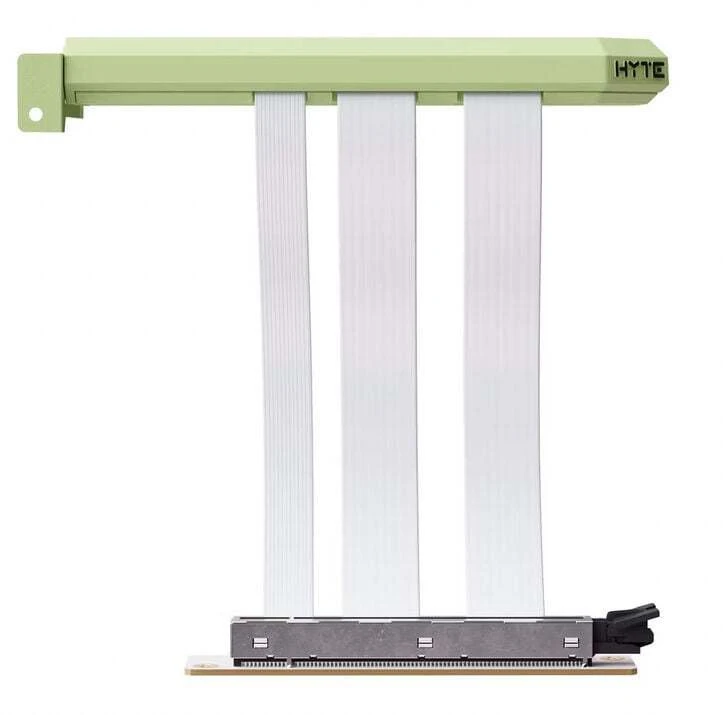 Vaizdo plokštė HYTE PCIE 5.0 Hyper Riser kabelis – matcha pieno spalvos
