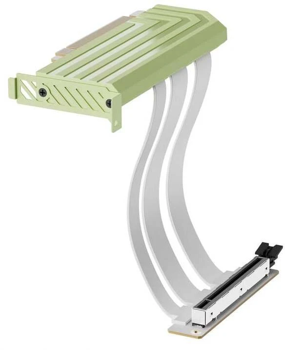 Vaizdo plokštė HYTE PCIE 5.0 Hyper Riser kabelis – matcha pieno spalvos