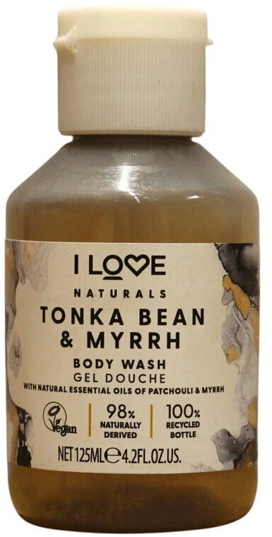 I Love Naturals Collection Vegan Tonka Bean & Myrrh Hydrating Dušo želė For All Skin Types, 125 ml