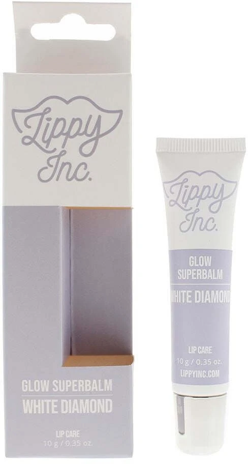 Lippy Inc. Glow Superbalm Baltas Diamond Glossy Finish Lūpų balzamas, 10 g