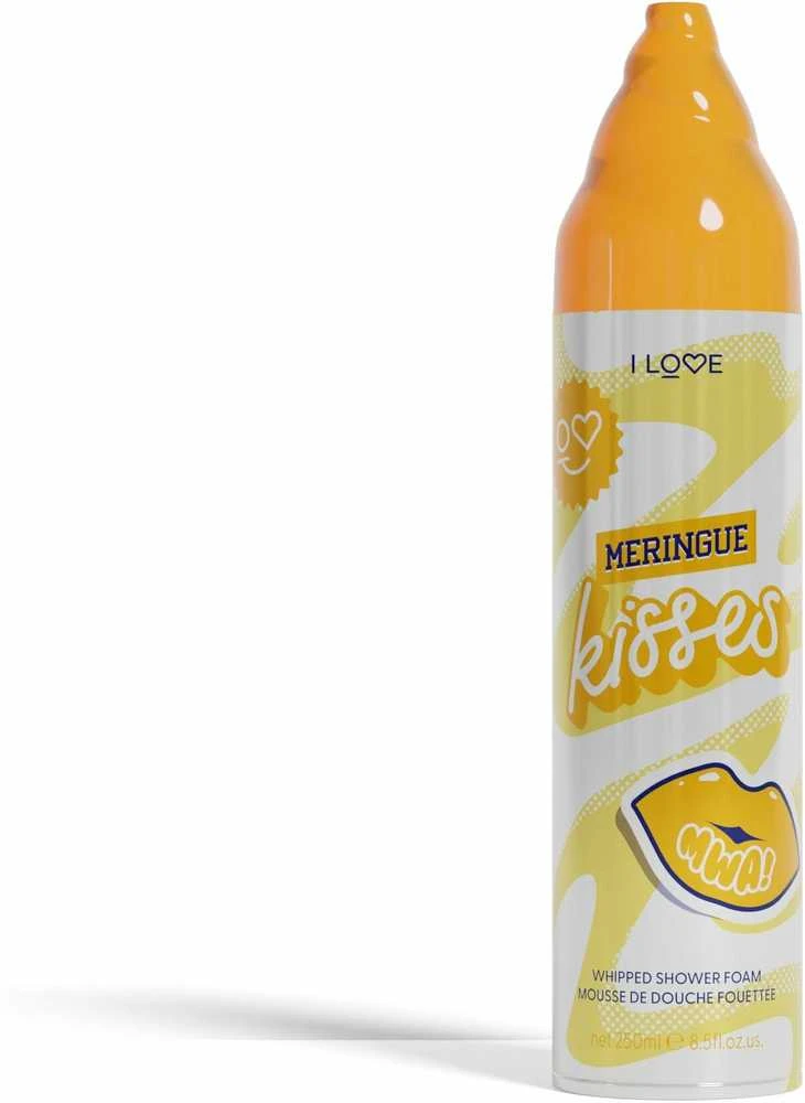 „I Love Meringue Kisses“ veganiškos drėkinamosios dušo putos be žiaurumo, 250 ml