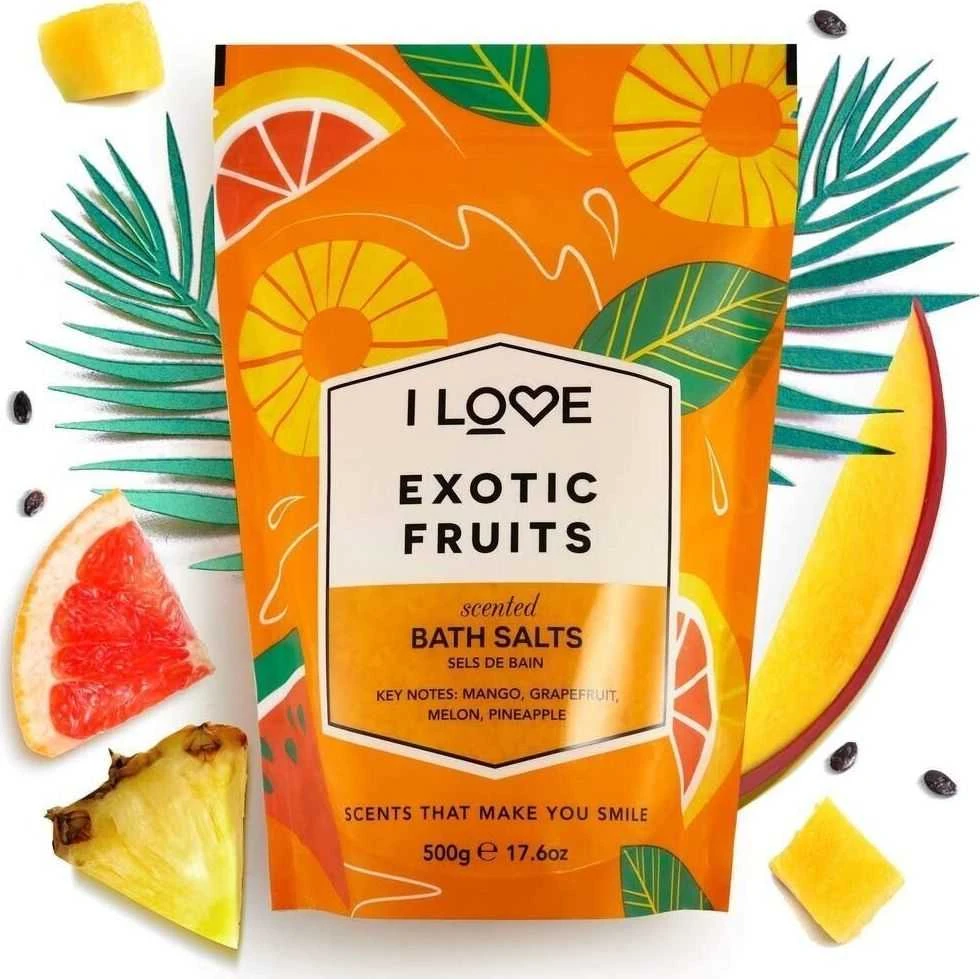„I Love Signature Collection“ egzotinių vaisių vonios druska, 500g