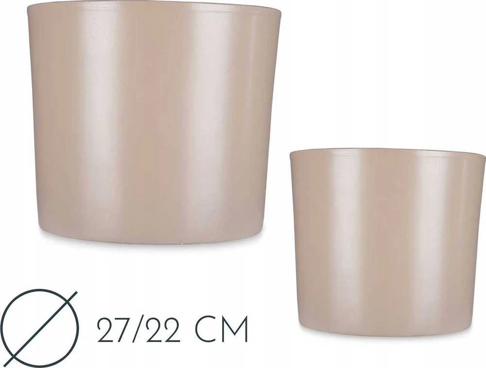 Ibergarden keraminiai gėlių vazonai MINIMAL, 2 vnt., Ø 22 cm ir Ø 27 cm