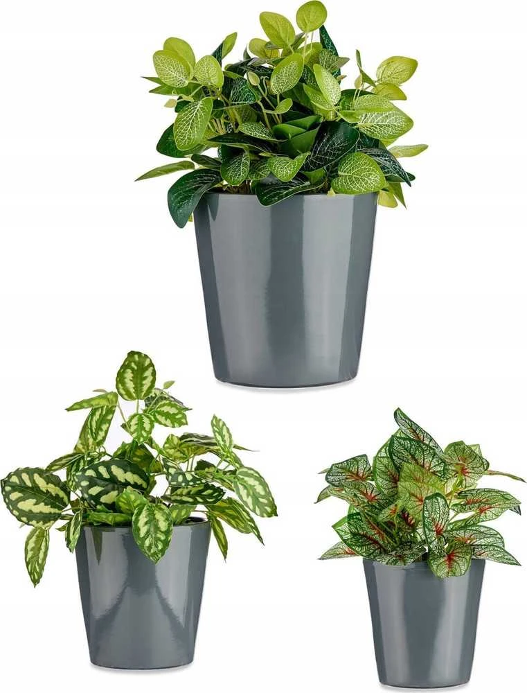 Ibergarden Rinkinys keraminiai vazonai kūginiai, 3 vnt.