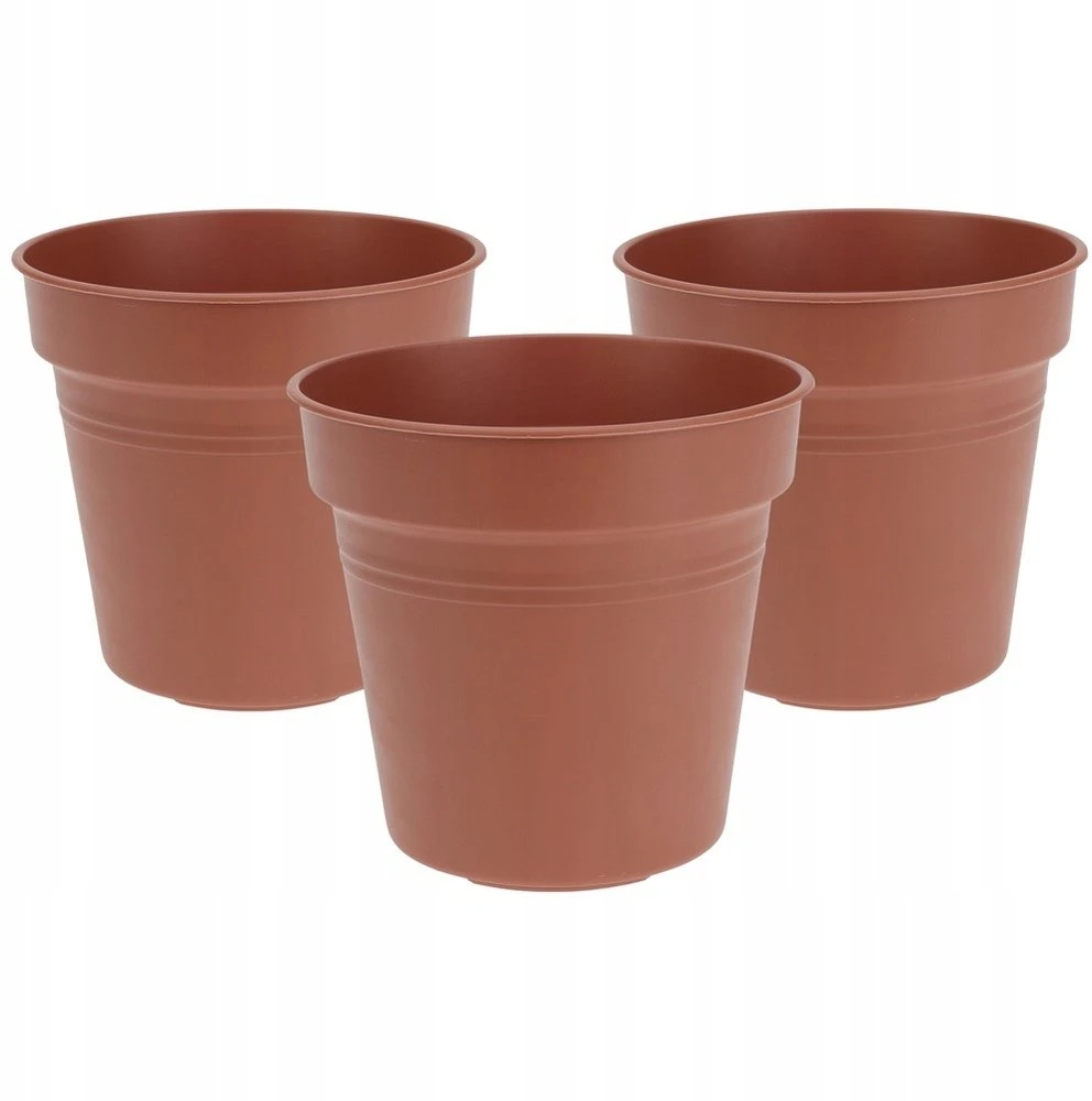 Ibergarden ProGarden Gėlių Vazonai 13 cm Plastikiniai 3vnt Orui Ir Lauko Naudojimui