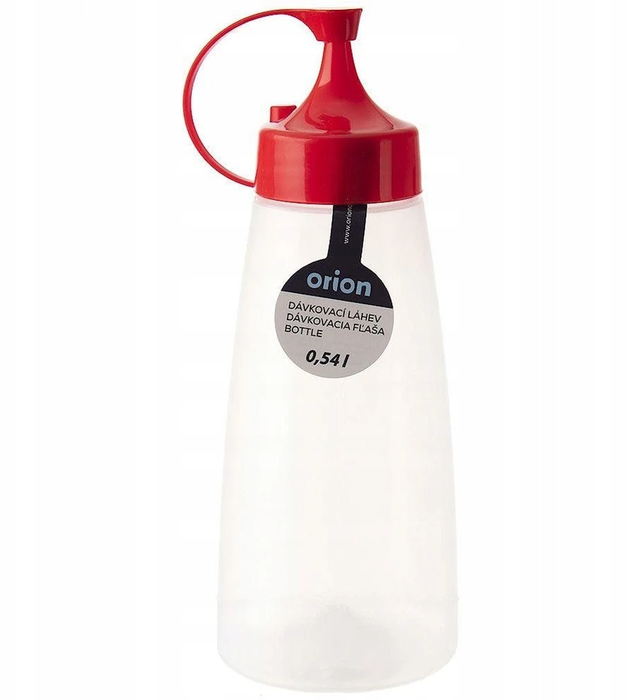 Ibili Orion Buteliukas padažui 525 ml su dozatoriumi raudonas