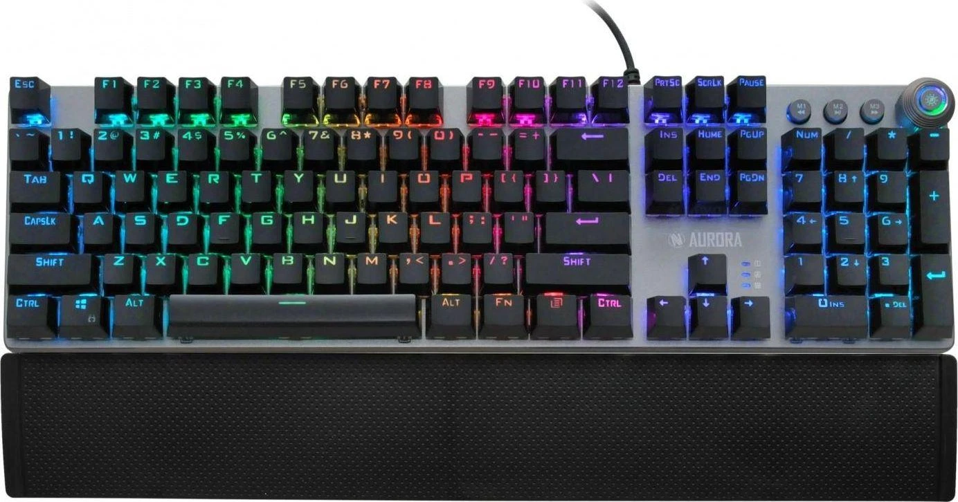 Mechaninė žaidimų klaviatūra IBOX AURORA K-4 IKGMK4, su pašvietimu, US išdėstymas, KRGD Red Switch