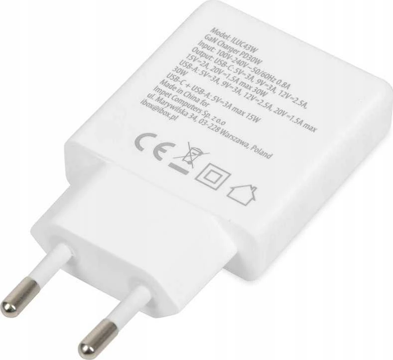 iBox ILUC43W mobiliųjų įrenginių įkroviklis Universal Baltas AC Indoor