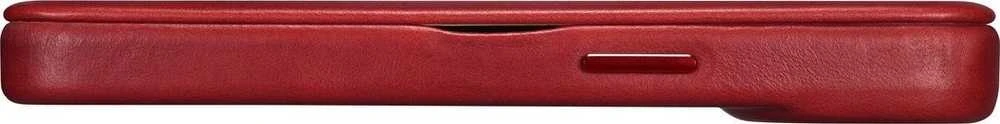 iCarer CE Oil Wax Premium Leather Apple iPhone 14 Plus Magnetic atverčiamas Leather MagSafe dėklas telefonui raudonos spalvos (AKI14220707-RD)
