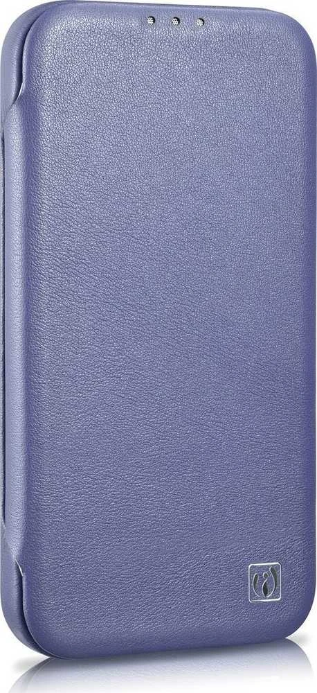 iCarer CE Premium Leather Apple iPhone 14 Pro Max Magnetic atverčiamas Leather MagSafe Light dėklas telefonui violetinės spalvos (WMI14220716-LP)