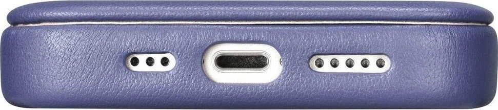 iCarer CE Premium Leather Apple iPhone 14 Pro Max Magnetic atverčiamas Leather MagSafe Light dėklas telefonui violetinės spalvos (WMI14220716-LP)