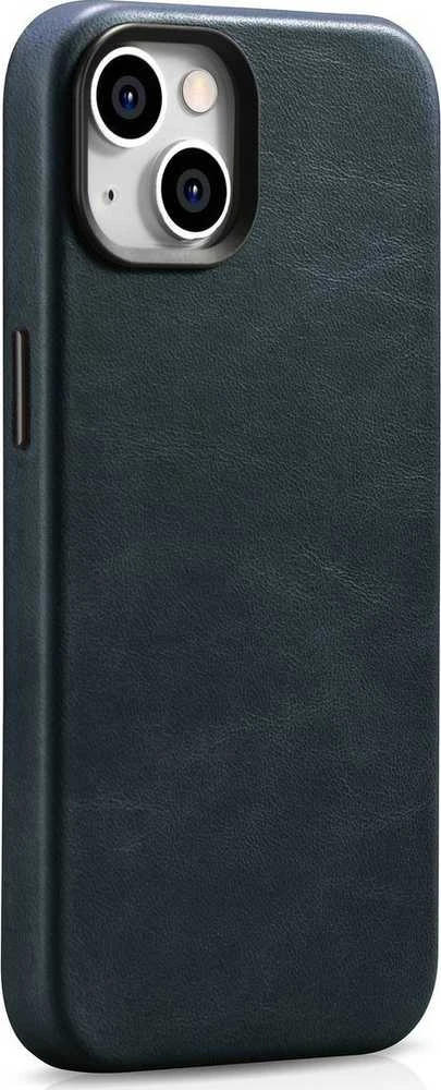 iCarer Oil Wax Premium Leather Apple iPhone 14 Plus Magnetic Leather with MagSafe dėklas telefonui mėlynos spalvos (WMI14220703-BU)