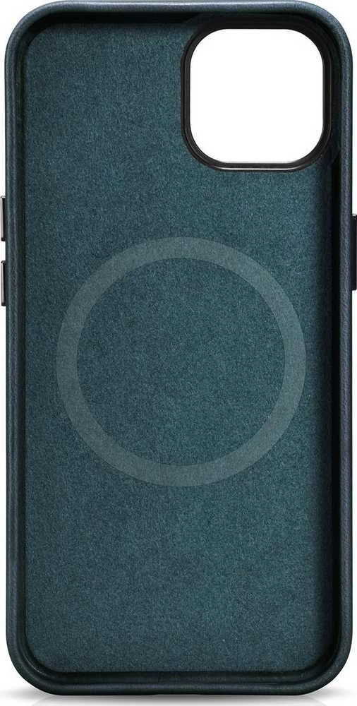 iCarer Oil Wax Premium Leather Apple iPhone 14 Plus Magnetic Leather with MagSafe dėklas telefonui mėlynos spalvos (WMI14220703-BU)