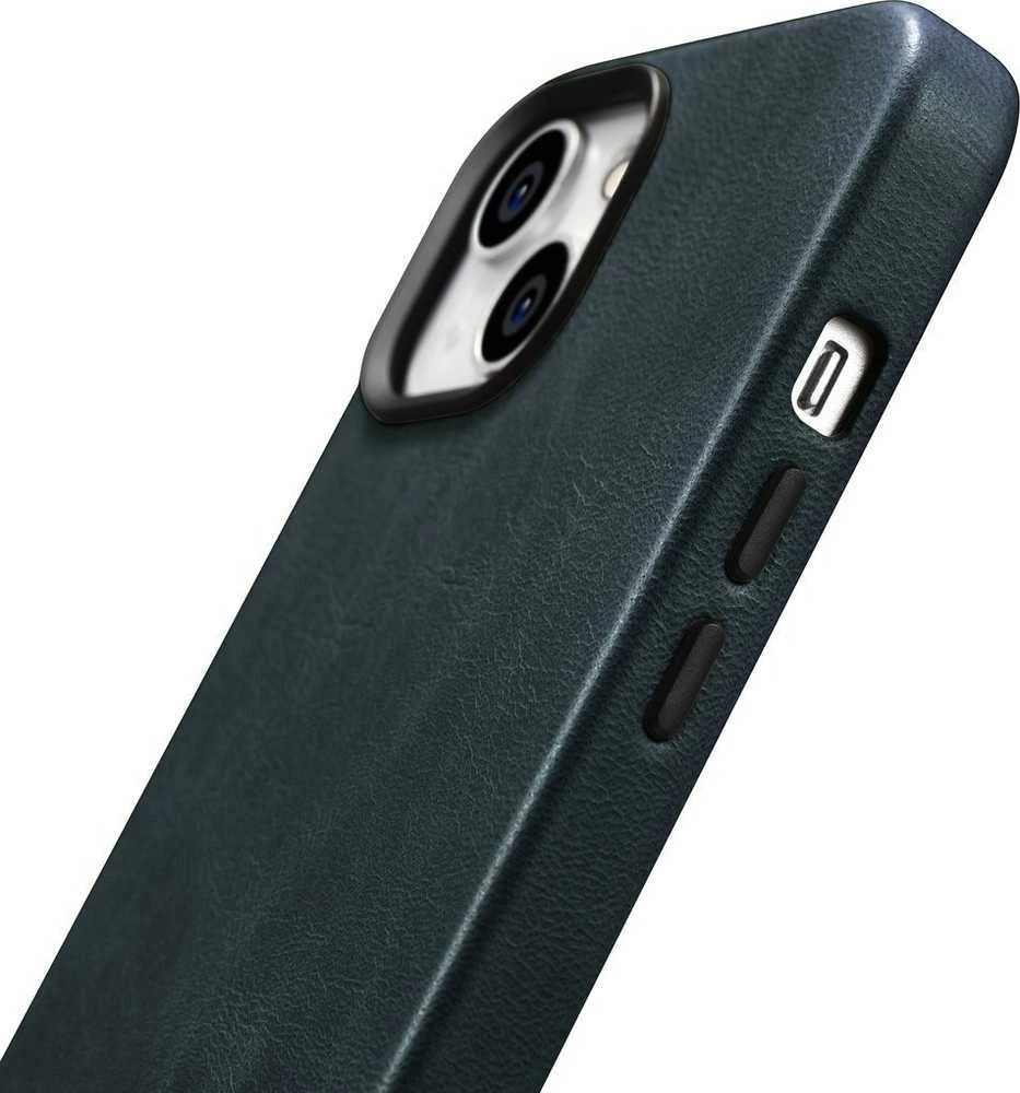 iCarer Oil Wax Premium Leather Apple iPhone 14 Plus Magnetic Leather with MagSafe dėklas telefonui mėlynos spalvos (WMI14220703-BU)