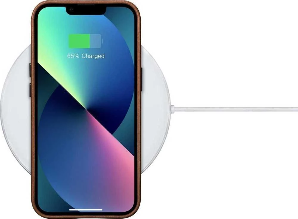 iCarer Oil Wax Premium Leather Apple iPhone 14 Plus Magnetic Leather with MagSafe dėklas telefonui rudos spalvos (WMI14220703-RB)