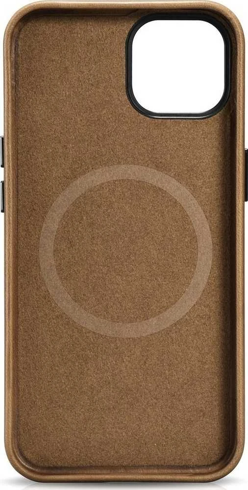 iCarer Oil Wax Premium Leather Apple iPhone 14 Plus Magnetic Leather with MagSafe dėklas telefonui rudos spalvos (WMI14220703-TN)