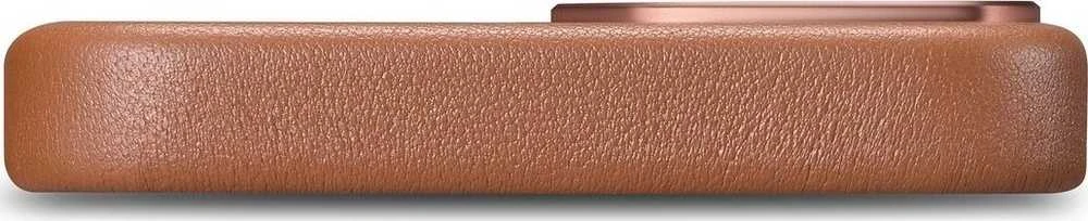 iCarer Leather Apple iPhone 14 Plus dėklas telefonui rudos spalvos (MagSafe Compatible)