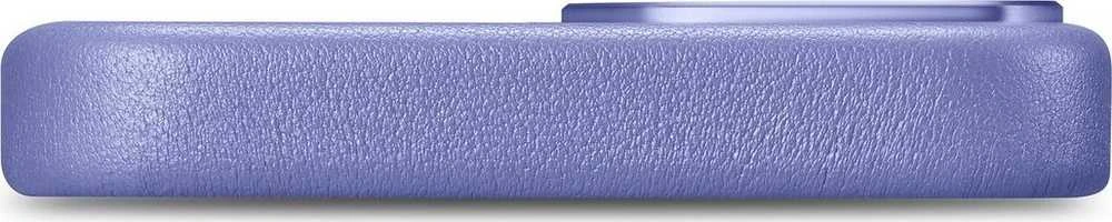 iCarer Leather Genuine Leather Apple iPhone 14 Plus Light dėklas telefonui violetinės spalvos (MagSafe Compatible)