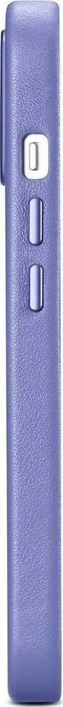 iCarer Leather Genuine Leather Apple iPhone 14 Plus Light dėklas telefonui violetinės spalvos (MagSafe Compatible)