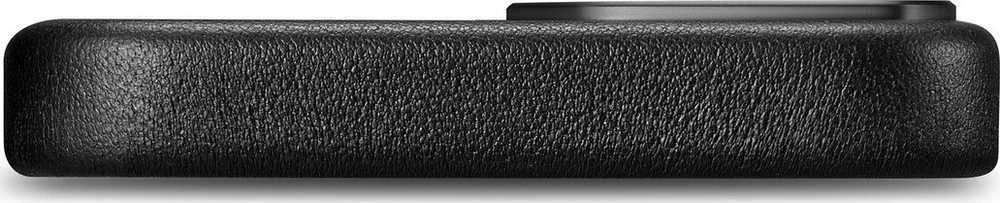 iCarer Leather Apple iPhone 14 Plus genuine leather dėklas telefonui juodos spalvos (compatible with MagSafe)