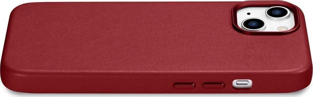 iCarer Leather made of natural leather Apple iPhone 14 Plus dėklas telefonui raudonos spalvos (compatible with MagSafe)