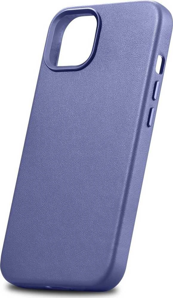 iCarer Leather Genuine Leather Apple iPhone 14 Plus Light dėklas telefonui violetinės spalvos (MagSafe Compatible)