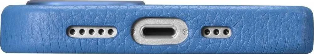 iCarer Litchi Premium Leather Apple iPhone 14 Plus Magnetic Leather with MagSafe dėklas telefonui žydros spalvos (WMI14220711-LB)