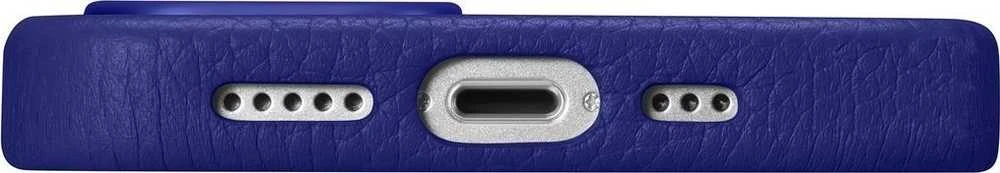 iCarer Litchi Premium Leather Apple iPhone 14 Magnetic Leather with MagSafe dėklas telefonui mėlynos spalvos (WMI14220709-DB)