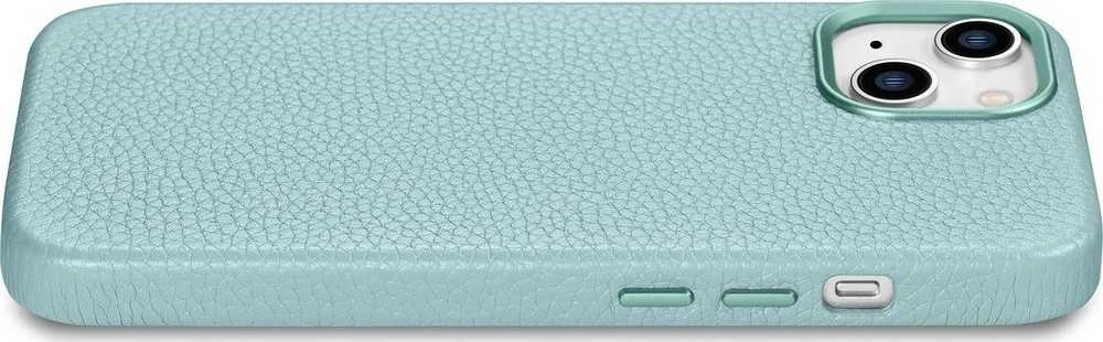 iCarer Litchi Premium Leather Apple iPhone 14 Plus Magnetic Leather with MagSafe dėklas telefonui žalios spalvos (WMI14220711-GN)