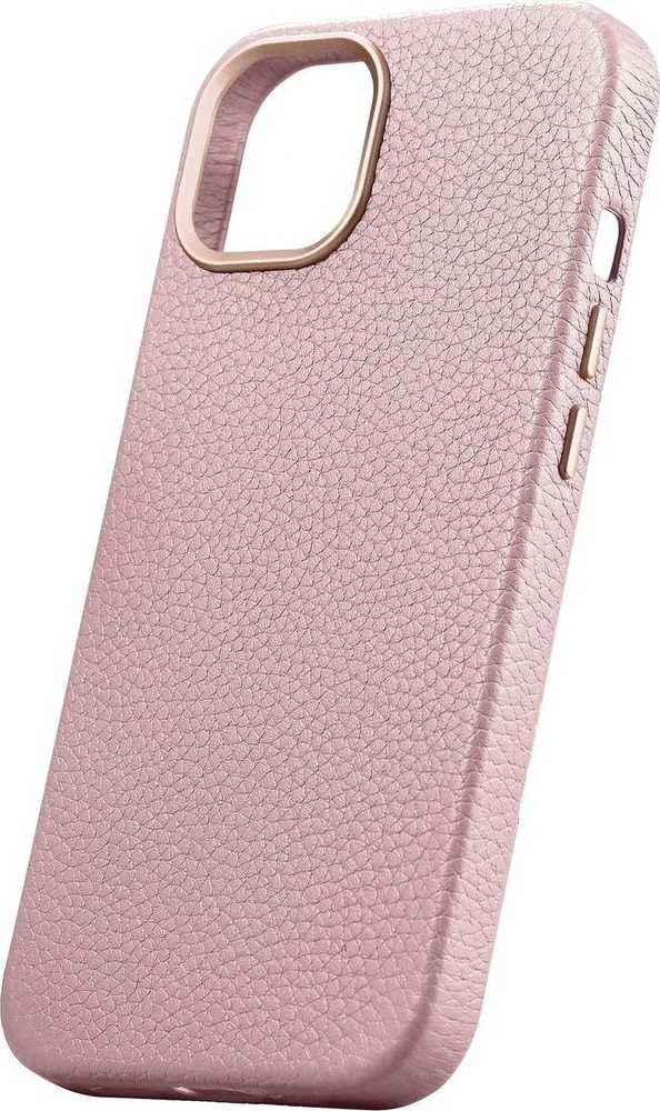 iCarer Litchi Premium Leather Apple iPhone 14 Plus Magnetic Leather with MagSafe dėklas telefonui rožinės spalvos (WMI14220711-PK)