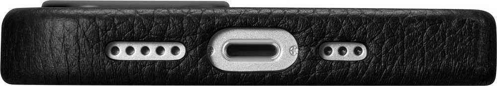 iCarer Litchi Premium Leather Apple iPhone 14 Plus Magnetic Leather with MagSafe dėklas telefonui juodos spalvos (WMI14220711-BK)