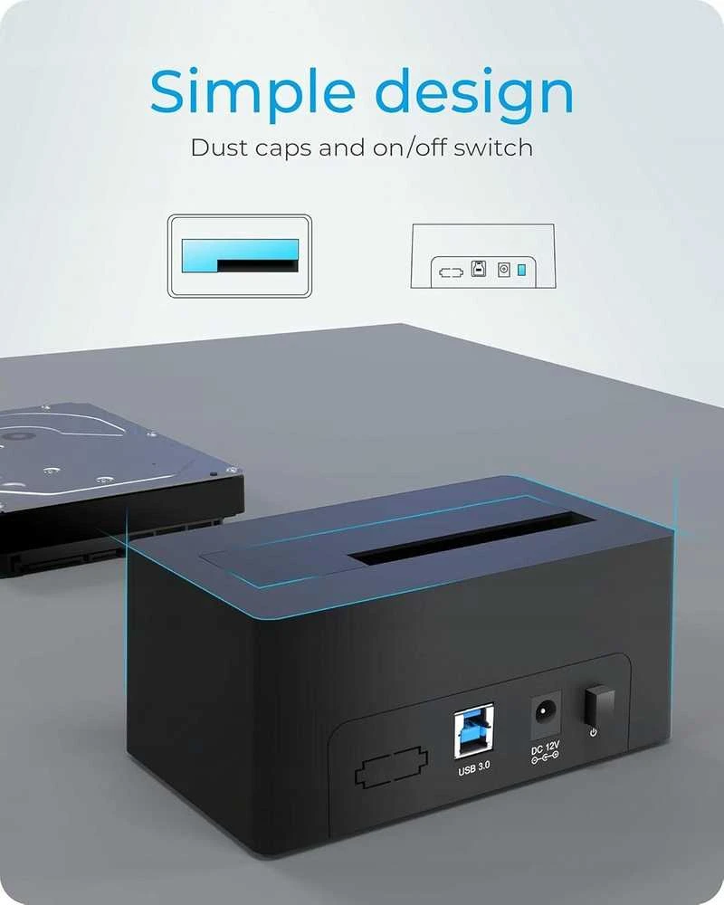 ICY BOX IB-1122-U3-B 1x SATA į USB 3.2 Gen 1 juodas
