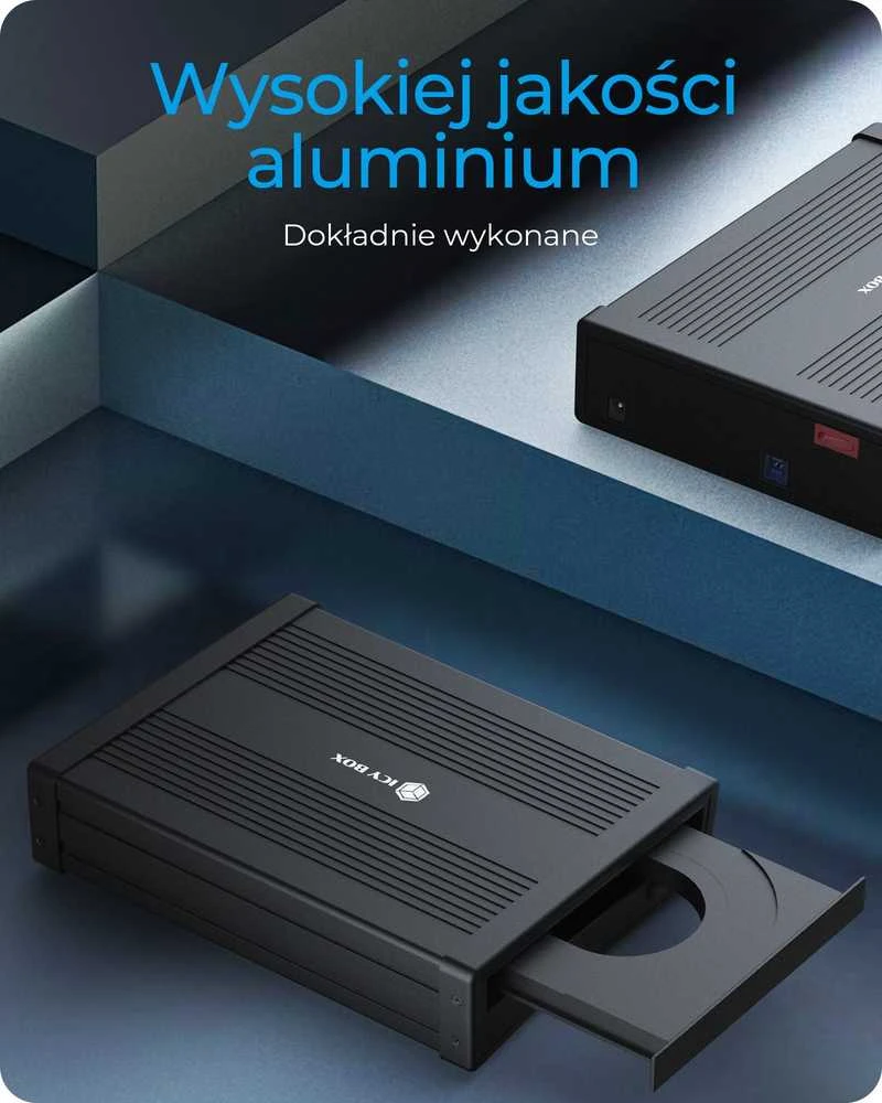 RaidSonic ICY BOX IB-525-U3 korpusas vienam 5,25 colio SATA įrenginiui – palaiko CD/DVD/Blu-ray