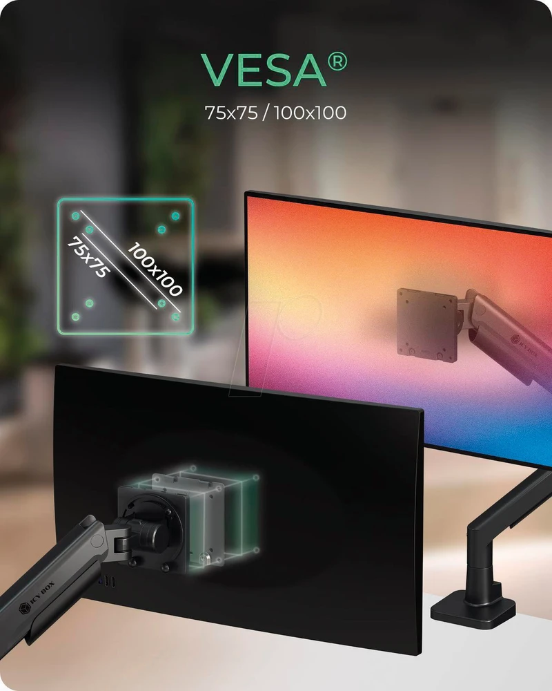 Laikiklis „RaidSonic ICY BOX IB-MS701-T“ monitoriaus stovas