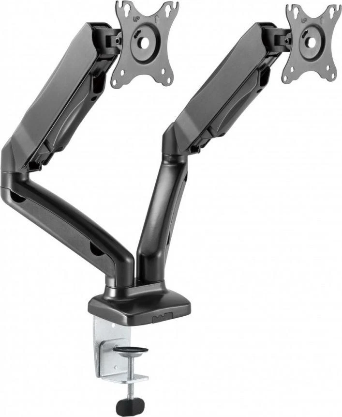 Laikiklis ICY BOX IB-MS304-T, Monitorius stovas su staliniu pagrindu, dviem ekranams, dydis iki 27'' | Raidsonic