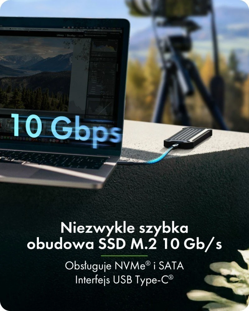 „Icy Box“ M.2 NVMe ir SATA USB 3.2 Gen 2 korpusas, 10 Gbit/s IB-1827MCP-C31