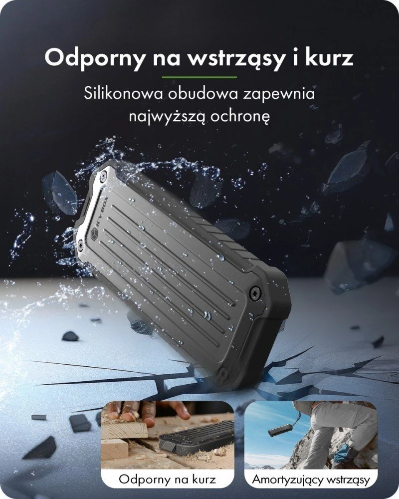 „Icy Box“ M.2 NVMe ir SATA USB 3.2 Gen 2 korpusas, 10 Gbit/s IB-1827MCP-C31