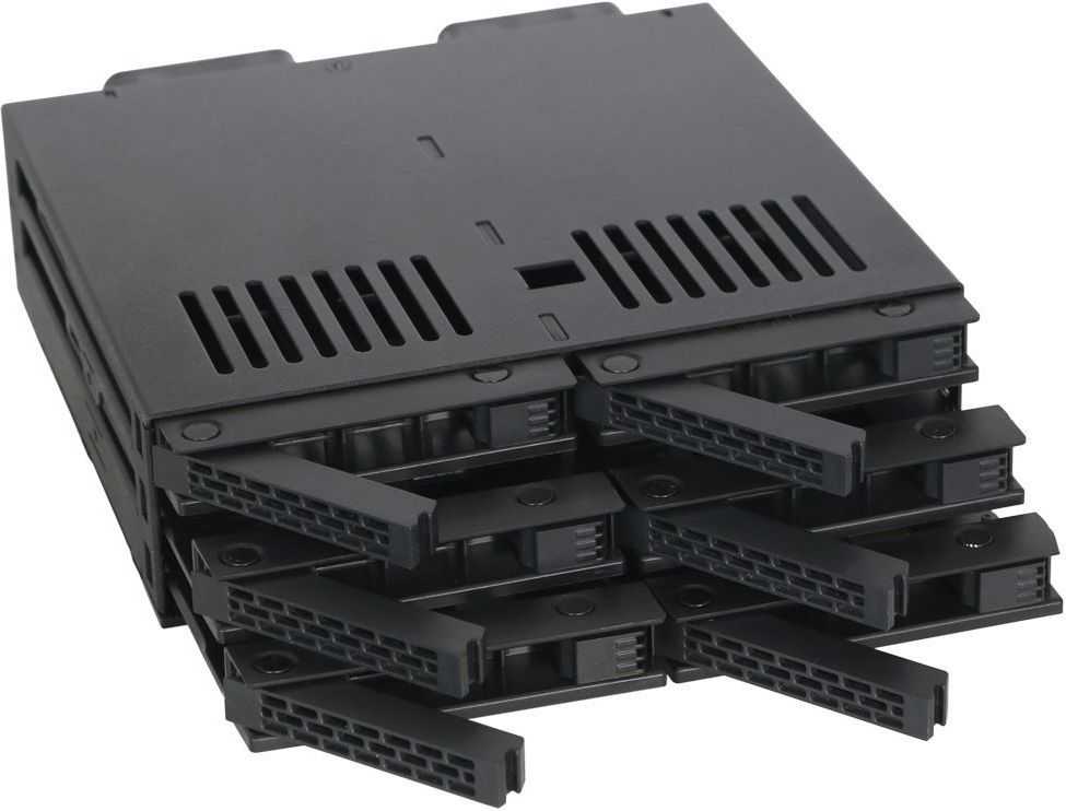 Carruzzo Icy Dock MB326SP-B diskų masyvas 0 TB Stovas (1U) Juoda