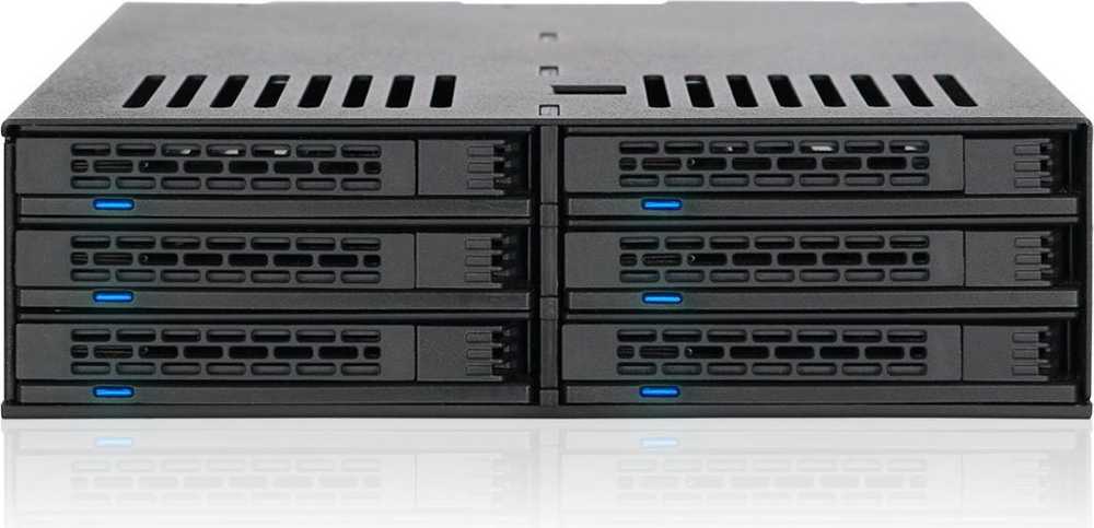 Carruzzo Icy Dock MB326SP-B diskų masyvas 0 TB Stovas (1U) Juoda