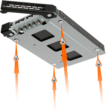 Carruzzo Icy Dock MB992TRAY-B diskų įrenginio skyriaus dangtelis Juoda, Sidabras