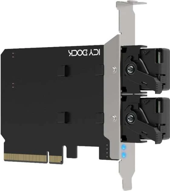 Icy Dock PCIe adapteris su dviem M.2 lizdais