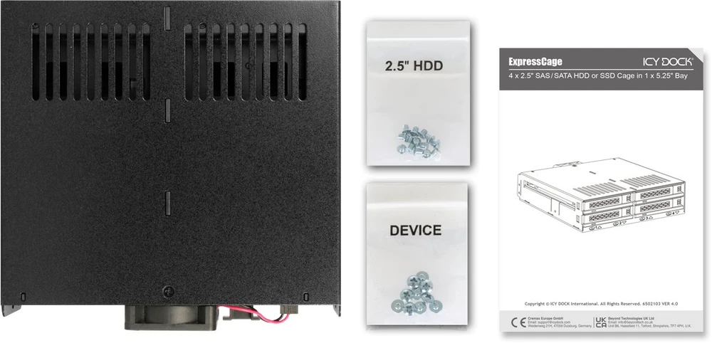 Icydock Icy Dock obudowa do dysków twardych obudowa HDD/SSD Juodas 2.5'' (MB324SP-1B)