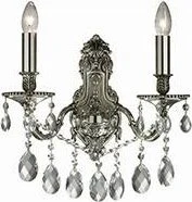 Sieninis šviestuvas Kinkiet Ideal Lux Kinkiet lampa ścienna Gioconda AP2 2x40W E14 sidabrinė 044910