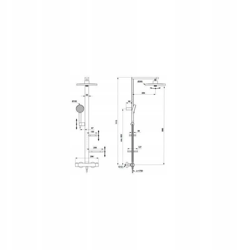Ideal Standa Ideal_Standa TIK TERMOSTATAS KOMPL ALU+ JUOD MAT