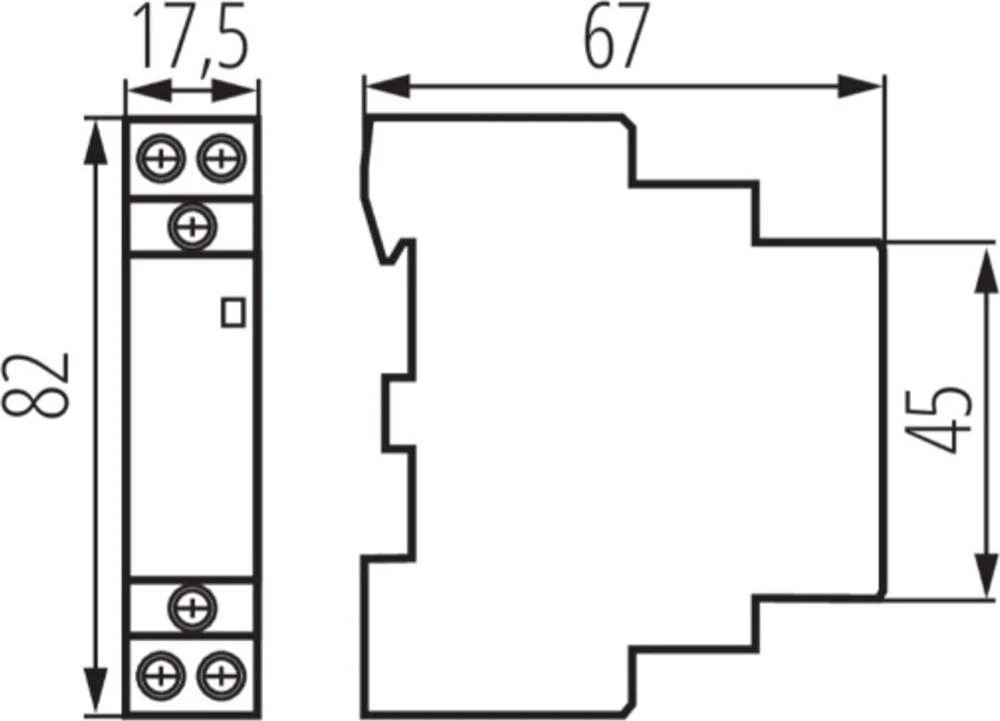 MODULINIS KONTAKTORIUS KMC-20-11 20 A 230 V AC IDEALUS