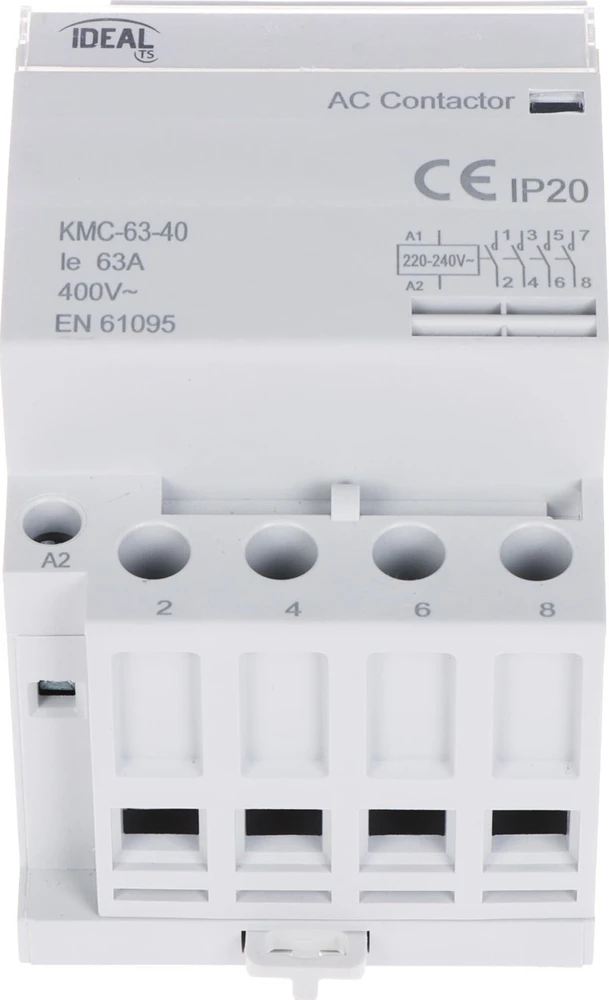 MODULINIS KONTAKTORIUS KMC-63-40 63 A 400 V AC IDEALUS