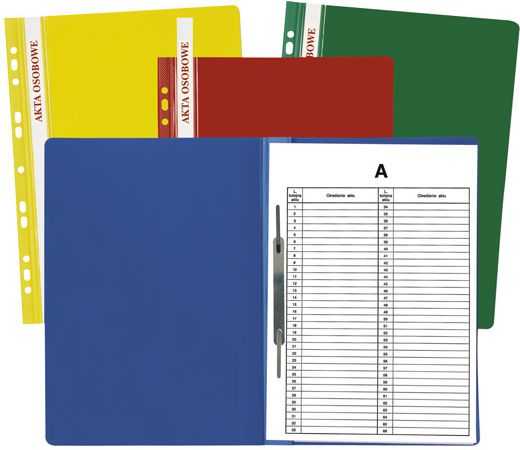 Idest Pakabinamas aplankas asmeniniams failams, A4 PVC, mėlynas, pak. 10 BIURFOL ST-23-03