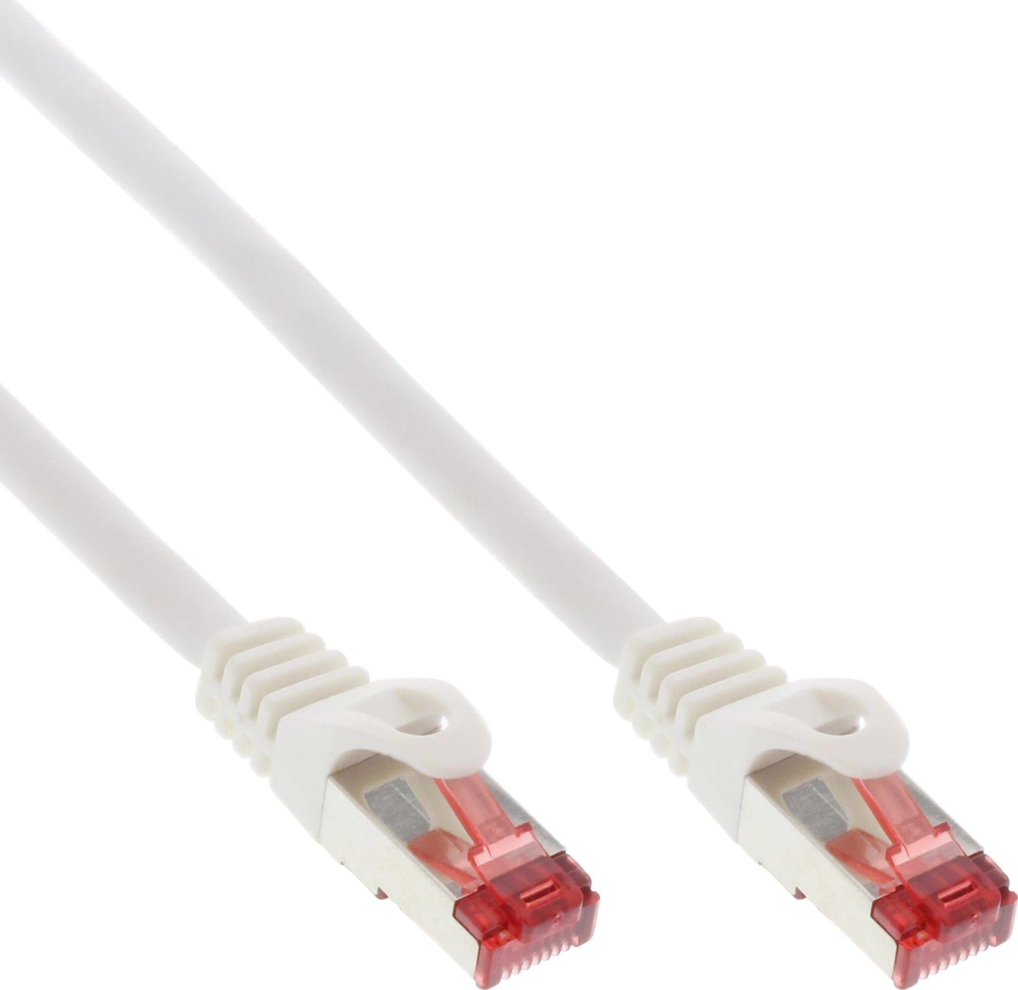 InLine 100vnt. Bulk-Pack InLine® Komutacinis kabelis S/FTP PiMF Cat.6 250MHz PVC varis baltas 0,5m