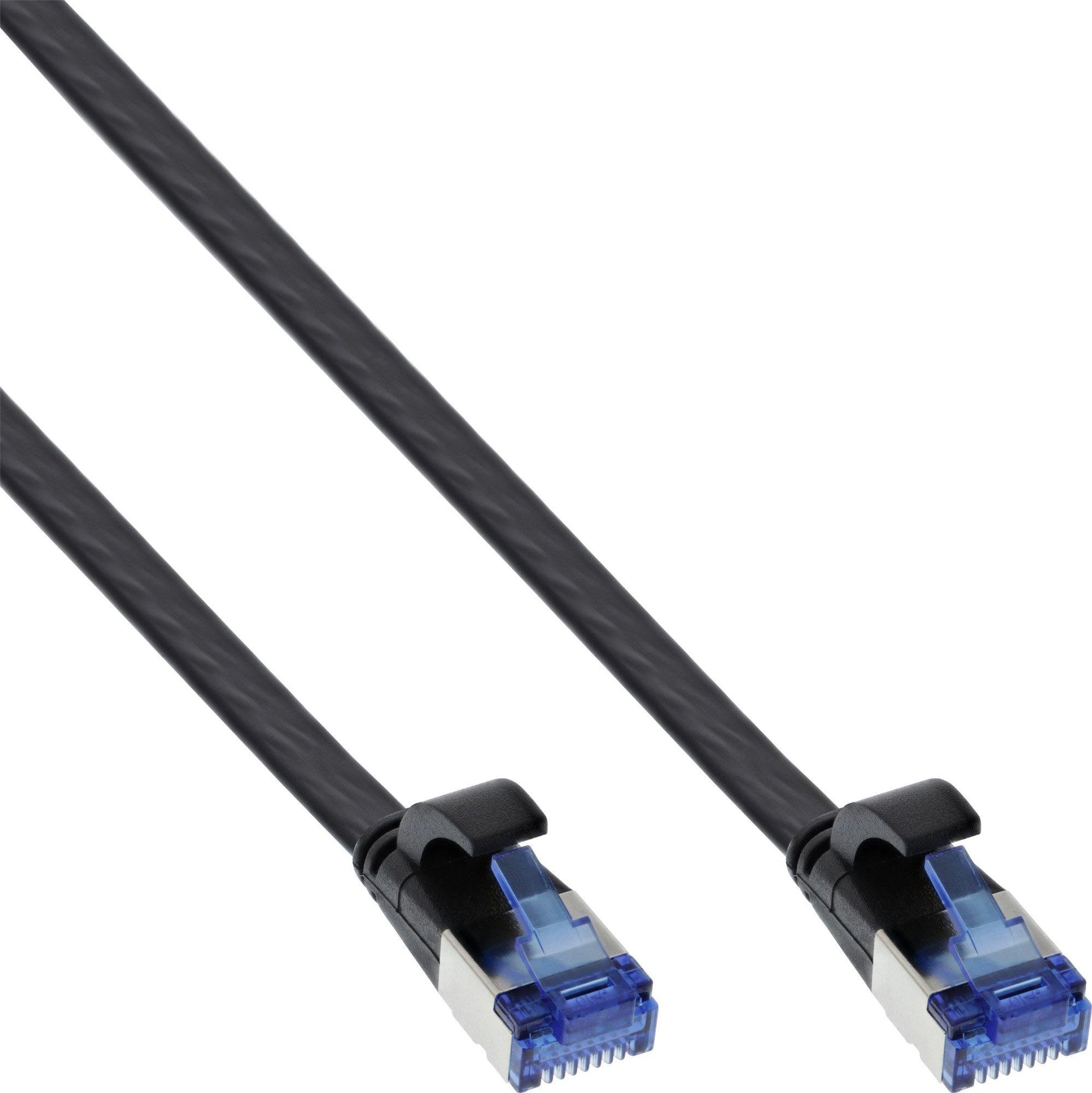 InLine Patchcord płaski, Cat.6a , U/FTP, TPE, juoda, 7.5m (75707S)